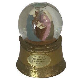 ENativity Scene Snow Globe Isaiah 9:6 Quote Gold Base 2014 Legacy Of Love By Kim